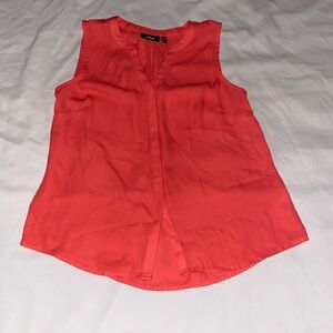 Apt 9. Women’s button down top — Size: PM. Color: Peach/Coral